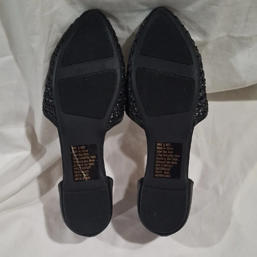 LC Lauren Conrad Women's Black Textured Loafers Size 6